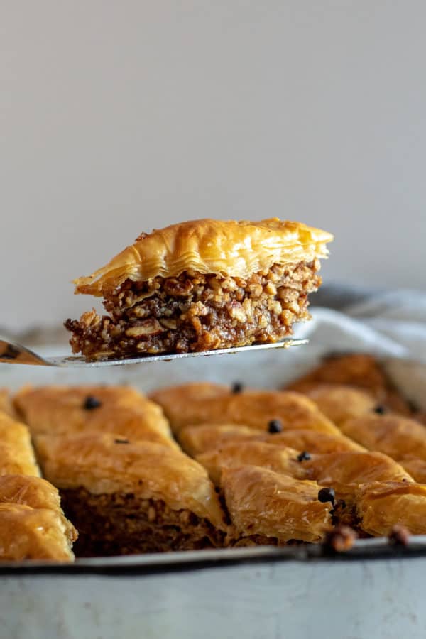 Greek Baklava Recipe {Nuts, Phyllo, Honey Syrup} - The Hungry Bluebird