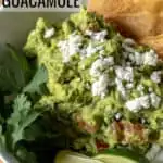 Perfect Guacamole pin for Pinterest with text.