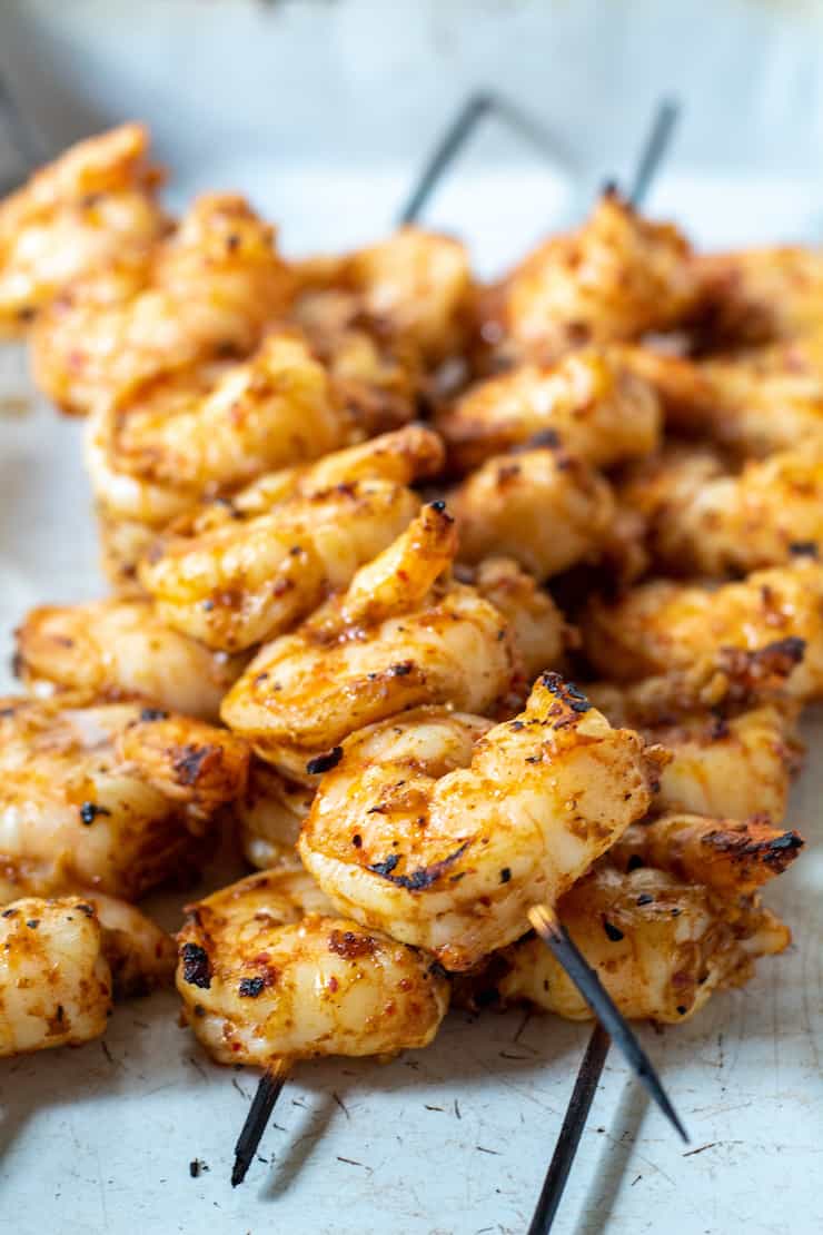 Grilled Harissa Shrimp skewers