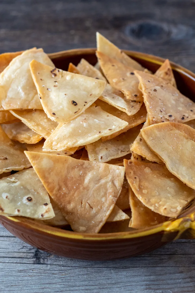 Chips in serving bowl.