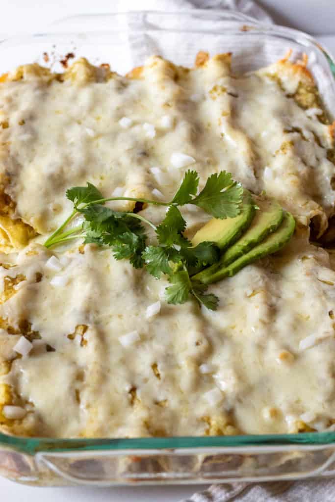 Chicken Enchiladas Suizas (Creamy Chicken Enchiladas Verde)