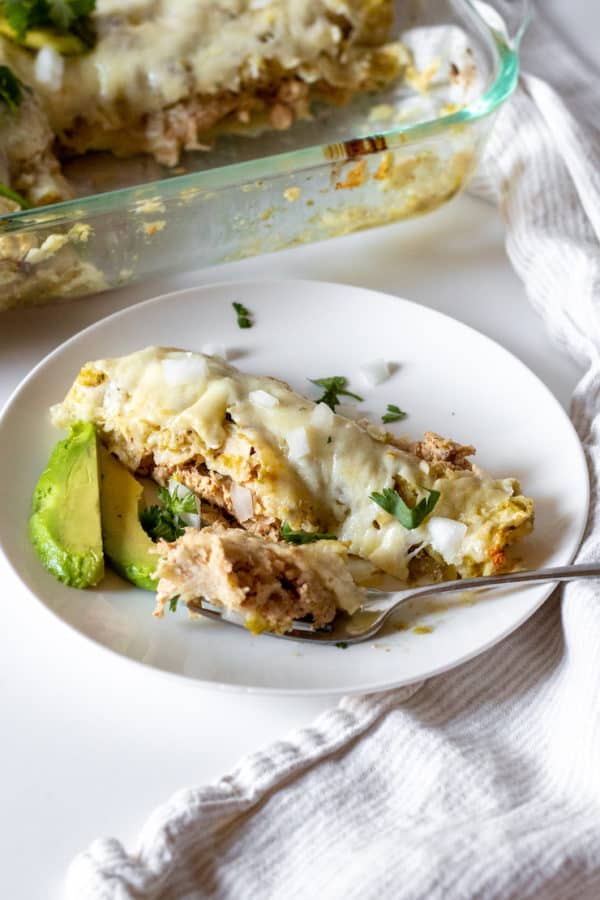 Chicken Enchiladas Suizas (Creamy Chicken Enchiladas Verde)