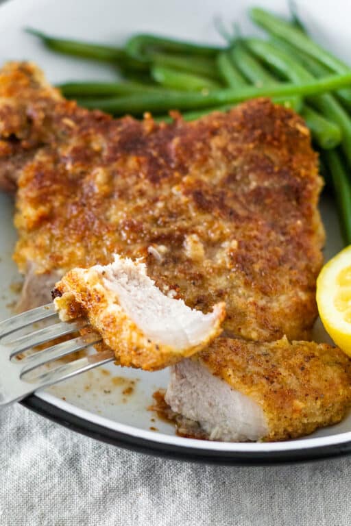 Italian Parmesan-Breaded Pork Chops - The Hungry Bluebird