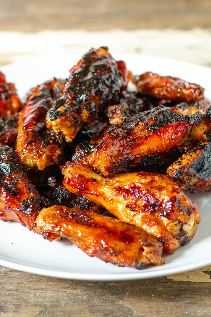 Sweet and Sticky Grilled Wings on Skewers