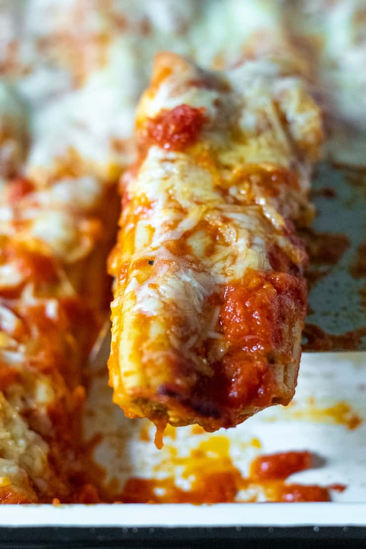 West Stand up instead Brutal Cheesy Ground Beef Manicotti - The Hungry Bluebird