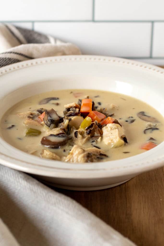 Creamy Chicken Wild Rice Soup - The Hungry Bluebird