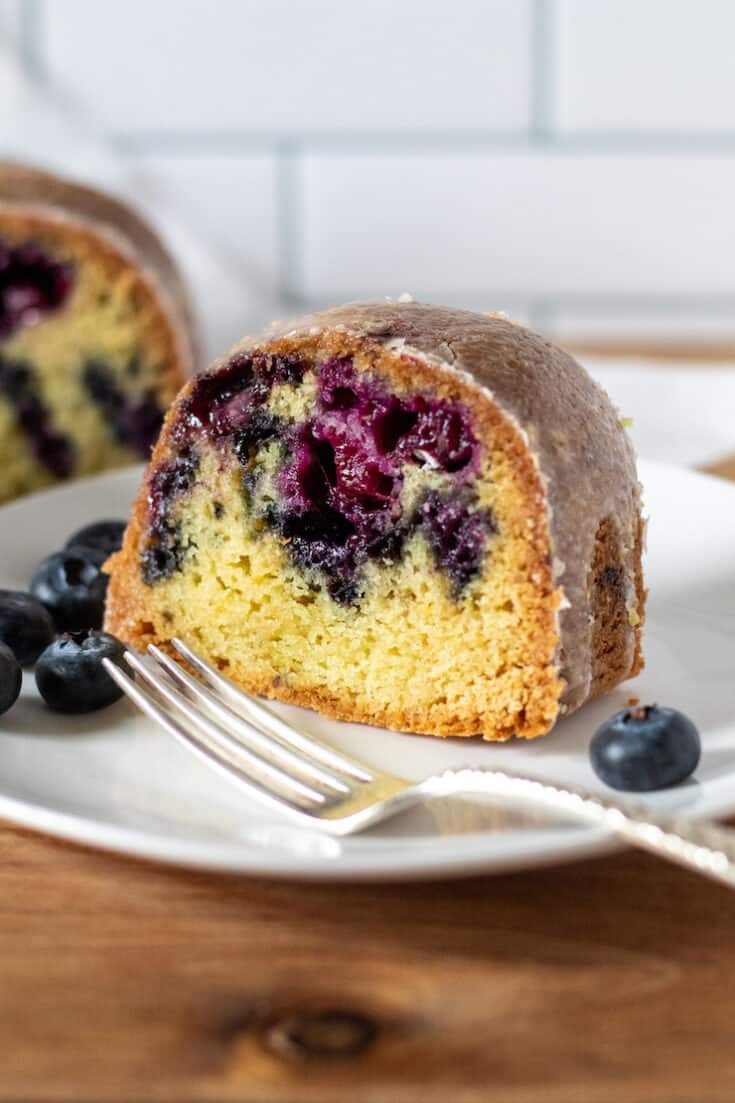 Fresh Blueberry Lemon Bundt Cake - The Hungry Bluebird