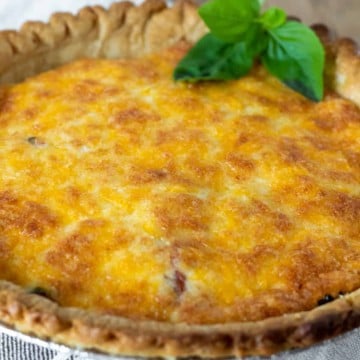 Whole baked southern tomato pie.
