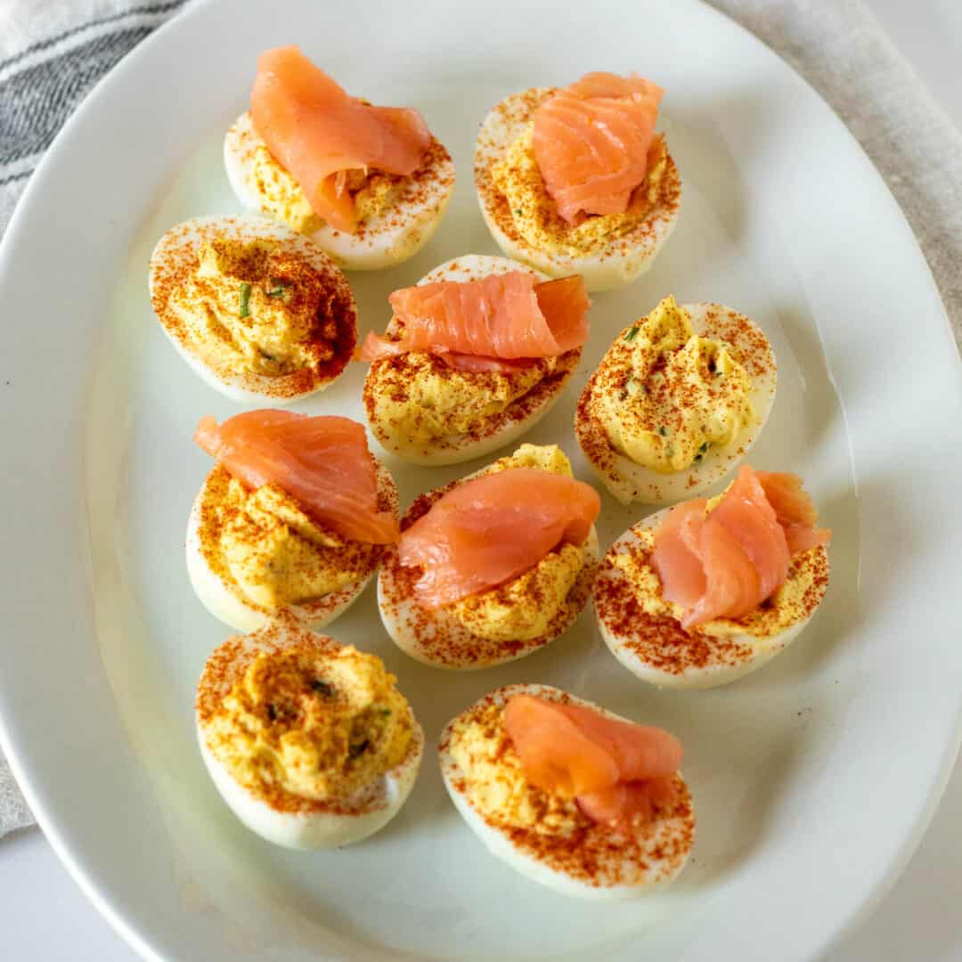 Deviled Eggs With Smoked Salmon The Hungry Bluebird