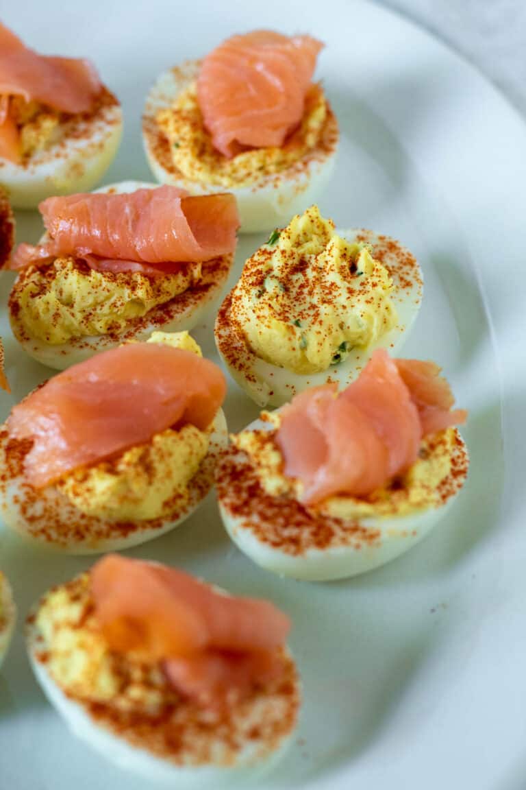 Deviled Eggs With Smoked Salmon The Hungry Bluebird