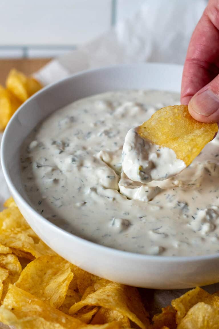 Dill Pickle Dip with Cream Cheese The Hungry Bluebird